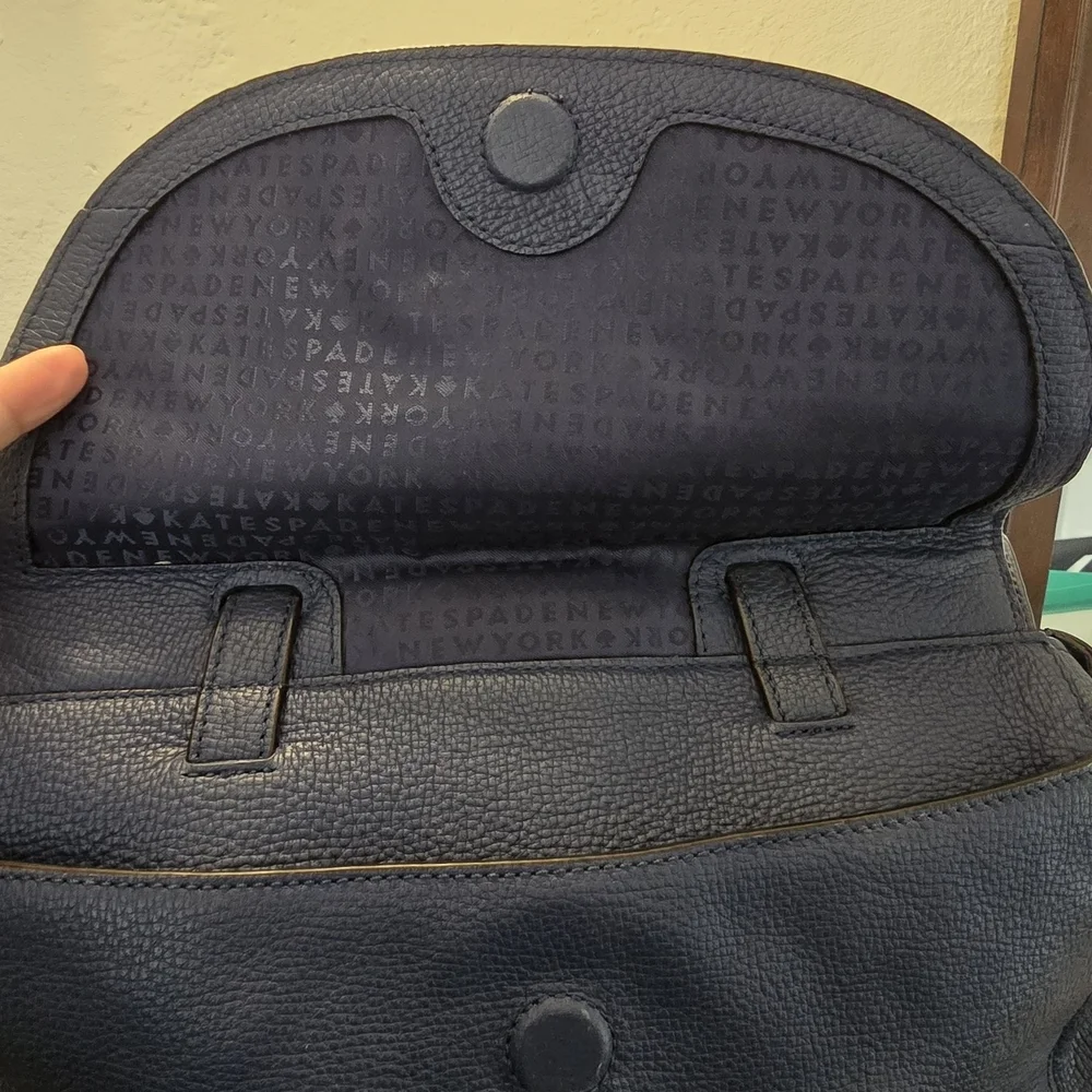 KATE SPADE BLUE PEBBLED LEATHER 'JASPER CLARKE STREET' PURSE &Wallet